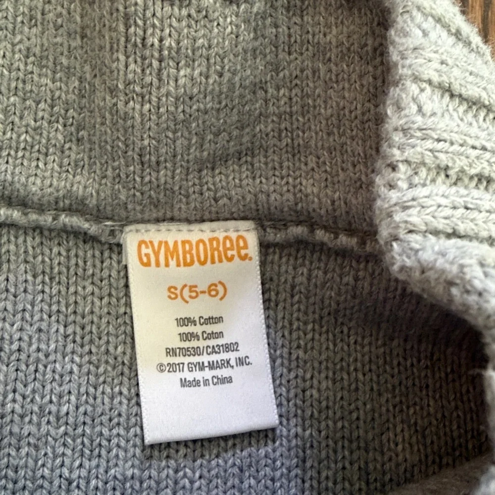 Gymboree Striped Quarter Botton Sweater Sz S (5-6)
